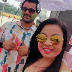 A fun selfie from a Holi event in Deolali. Covered in colors and full of joy, this picture captures the essence of a great community celebration.