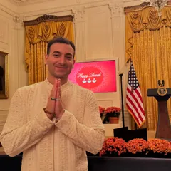 A personal photo from the White House Diwali event, a historic moment for Indian classical music.