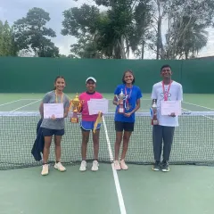 Celebrating the success of our junior athletes. Here are the winners and finalists from the CISCE Regional Sports and Games, all holding their well-earned trophies and certificates.