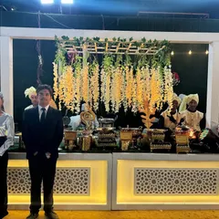 An elegant buffet setup for a large wedding celebration. I focus on creating a presentation that is as impressive as the food itself, ensuring a premium experience for your guests.
