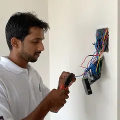 Here is a look at our installation process. Our head electrician, Rahim, is carefully fitting a Picostone device into an existing switchboard. The process is clean, quick, and requires no structural changes, showcasing our commitment to a stress-free smart home upgrade.