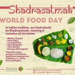 We believe food is medicine. A truly balanced meal, what we call 'Shadrasatmak', contains all six tastes: sweet, sour, salty, pungent, bitter, and astringent. This approach to diet is fundamental for maintaining the equilibrium of Vata, Pitta, and Kapha, which is the key to a healthy gut.