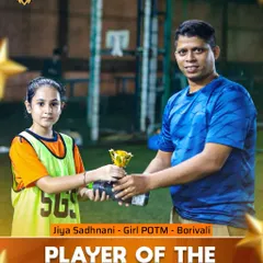 Jiya Sadhnani from our Borivali center, awarded Girl Player of the Month. We have dedicated awards to encourage and recognize our talented female players.