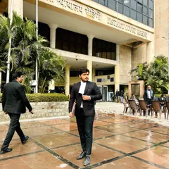 At the Rohini District Court. Being present and prepared at various judicial complexes is a key part of my daily work.