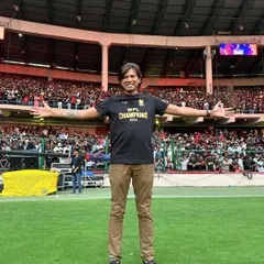 Soaking in the incredible atmosphere at the Chinnaswamy Stadium during the RCB Unbox event. The energy from our fans is a huge part of what drives us to succeed.