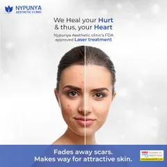 This before-and-after shows the transformative results of our FDA-approved laser treatments. By precisely targeting scars and damaged tissue, we can fade away imperfections and make way for smoother, more attractive skin.