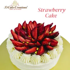 My classic fresh strawberry cake, topped with a beautiful arrangement of sliced strawberries and pistachios. A simple, elegant, and delicious choice.