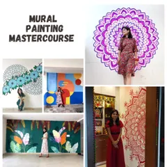 This collage showcases the variety you can learn in my Mural Painting Mastercourse. I teach everything from vibrant abstract designs and large floral pieces to intricate mandala murals, giving you the skills to transform any space.