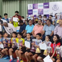 A group photo of all the young winners at the Karnataka state ranking tournament. It's inspiring to see our players among the top talent in the state.