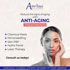 This graphic outlines my key anti-aging treatments, including chemical peels, microneedling, skin PRP, HydraFacial, and laser therapy to help you reduce the signs of aging.