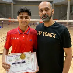 Here is one of my dedicated players with his certificate and medal from the 6th Haryana State Games. His hard work is paying off.