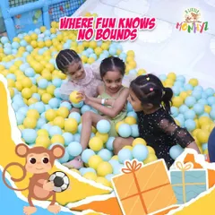 This is what pure joy looks like! Our massive ball pit is a favorite, offering a safe and super fun space for kids to dive, laugh, and play together. It’s a sea of smiles and endless giggles.