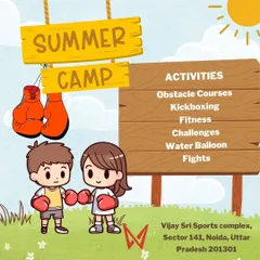 Our summer camp activities include kickboxing, fitness challenges, and even water balloon fights. It's all about learning skills while having fun.