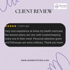 Personal attention and consistent follow-ups are central to my practice. This client review emphasizes how our well-curated session plans are designed with each individual's needs in mind.