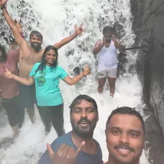 It's all about the fun and the friends you make along the way. Here's our group having a blast under a refreshing waterfall. Our trips are perfect for solo travelers and groups alike, with certified leads ensuring a safe and friendly vibe.