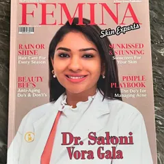 I was honored to be featured on the cover of Femina magazine's Skin Experts supplement. It was a thrill to collaborate with other incredible dermatologists to spread awareness about skin health and science-backed care.