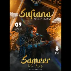 A poster for our 'Sufiana Wednesday' at Downtown Skye in Gurugram. We love bringing our Sufi music to the wonderful people of Gurugram.
