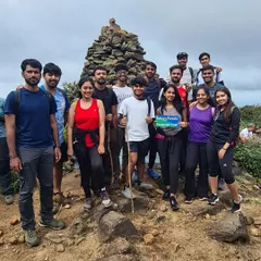 A proud group at the Pushpagiri peak, the final summit of the Kumara Parvatha trek. A true test of endurance.