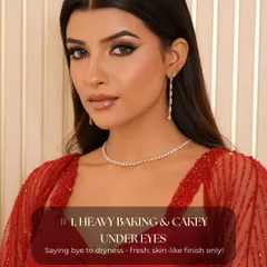 I no longer practice heavy baking, especially under the eyes. In my masterclass, I teach how to set makeup for a fresh, skin-like finish that avoids dryness and looks natural.