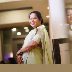 A classic look for a wedding guest. This mature client wanted a simple, elegant look, and her smile shows her happiness with the result.