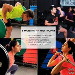 This is our focused Hypertrophy track. If your goal is to build muscle, this 3 month program combines progressive muscle building workouts with nutrition plans to help you maximize muscle mass.