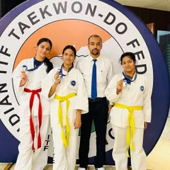 A group of my students proudly displaying their medals at the Indian ITF Taekwon-Do Federation event. Team success is a reflection of our collective hard work.