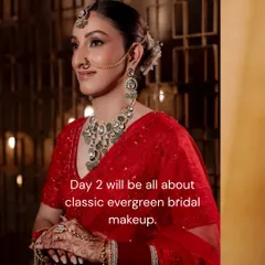 A glimpse of the classic, evergreen bridal makeup we teach on Day 2 of our online class. We focus on creating a look that is timeless and enhances your natural beauty, along with sharing our best social media and photography tips to help you grow.