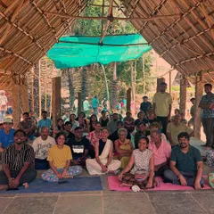 A group photo with the wonderful audience after my talk at the Vegan Forest Festival. It was a blessing to connect with so many people and share a space dedicated to compassionate, healthy living.