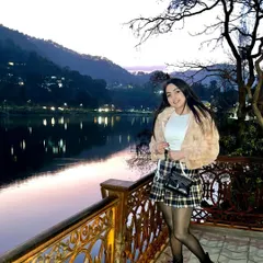 The view of the lake at dusk from a balcony in Nainital. I love capturing these peaceful twilight moments in hill stations.