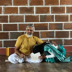 A moment of complete surrender and respect at the feet of my Guru. His teachings are the foundation of my practice and my life.