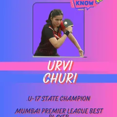 Meet Urvi Churi, a U-17 State Champion and the recipient of the Mumbai Premier League Best Player award. She is a formidable force in the girls' category.