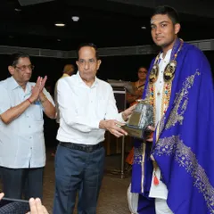 Honored to receive the Principal K S Narayanaswamy Memorial Vainika award from Sri Shanmukhananda Fine Arts & Sangeetha Sabha in Mumbai.