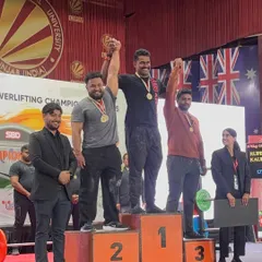 Standing on top of the podium after setting a new National Deadlift Record in the 105kg Senior Class. A record of mine was broken after 10 years, so I went and set a new one. Records are meant to be rewritten.