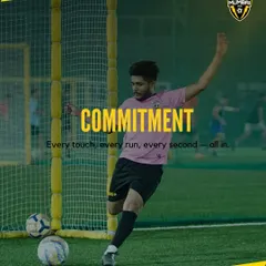 Commitment is everything. This player demonstrates full dedication in a shooting drill, a core principle we instill in every athlete. It's about giving your all in every touch, run, and second.