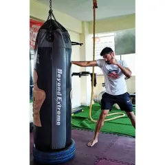 Training with the punching bag is like preparing for a case. I practice every strike, every argument, until it becomes a knockout blow.