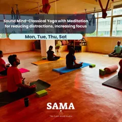 My Sound Mind classes focus on classical yoga and meditation to help reduce distractions and increase focus. These sessions are perfect for building a strong foundation in both physical postures and mental stillness.