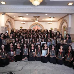 Another shot of my proud graduates, celebrating the successful completion of their professional MUA course.