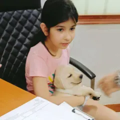 This is why I do what I do. Delivering happiness to a new family and seeing the immediate bond form between a child and her new Labrador puppy is the most rewarding part of my work.