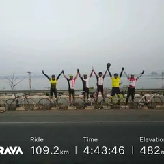 We did it! That feeling when the whole crew crushes a 109km century ride together is unbeatable. This is what we mean by pushing limits and celebrating together.