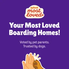 Trust is everything. This graphic highlights our 'Sploot Most Loved' initiative, where our entire list of boarding homes is voted for by real pet parents and trusted by dogs. We don't do paid ads, only community-curated recommendations.