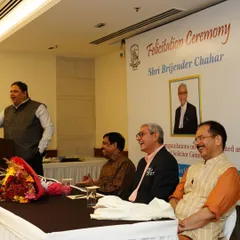 Seen here on the dais during the felicitation ceremony. The camaraderie and mutual respect within the legal community are what strengthen our profession.