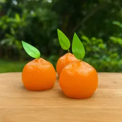 This orange soap looks and smells incredibly fresh. It's a simple, beautiful design that brings a little bit of sunshine to your day.