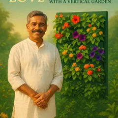 A vertical garden makes a wonderful and lasting gift. This one, filled with colorful hibiscus and other flowers, was designed as a special feature for a home, providing beauty and a connection to nature.