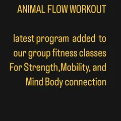 We have added Animal Flow to our group fitness classes to help you build strength, mobility, and a powerful mind-body connection. It is a ground-based workout that will challenge you in new ways.