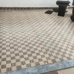 A bare balcony floor before we begin our transformation. This is the blank canvas we love to work with.
