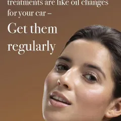 A simple reminder: professional skincare treatments are like oil changes for your car. Get them regularly to keep your skin in top condition.