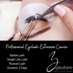 We offer a comprehensive Professional Eyelash Extension Course. This three-day intensive program covers popular and advanced techniques like Barbie Lash, Single Line, and Russian Lash application.