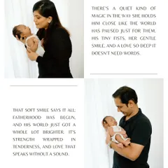 I love adding a touch of poetry to your story. These images capture the quiet strength of fatherhood and the gentle magic of a mother's love.