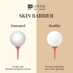 Think of your skin barrier like this: a healthy barrier is smooth and glowing, while a damaged one is rough and breakout-prone. Repairing your barrier with gentle cleansers, ceramides, and sunscreen is the first step to healthy skin.