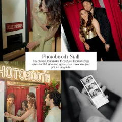 Say cheese, but make it couture. Our photobooth stalls are an upgrade on the classic, offering everything from vintage glam setups to 360 slow-mo spins for a fun, modern twist.